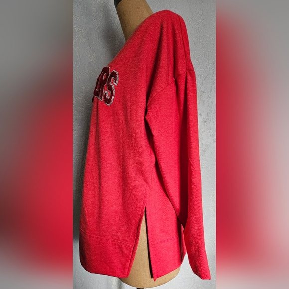 Tampa Bay Buccaneers NFL Team Apparel Red Long Sleeves Sweatshirt Size L - Picture 3 of 9